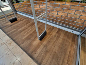 Roll up security grille at luxury store