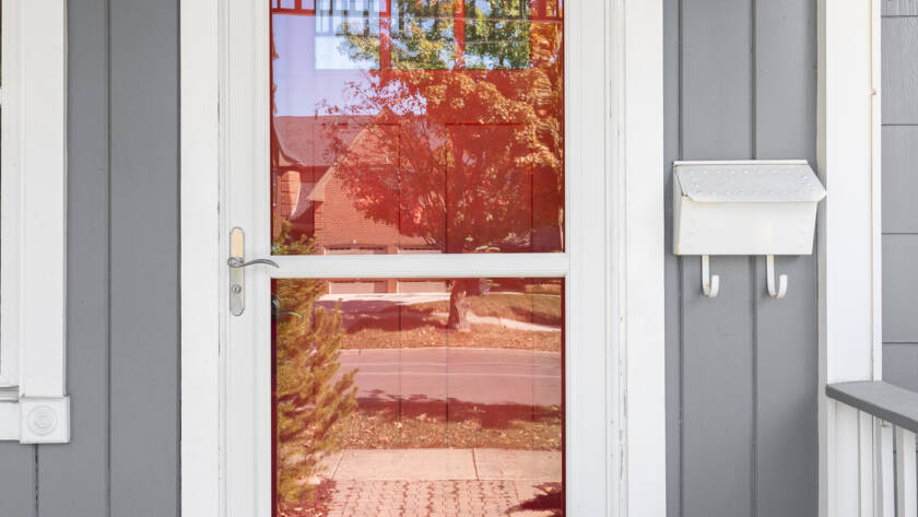 Glass storm door