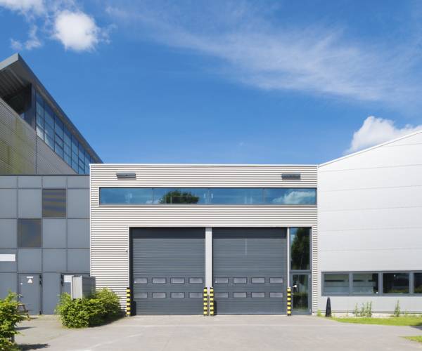 Modern,Industrial,Unit,With,Roller,Doors